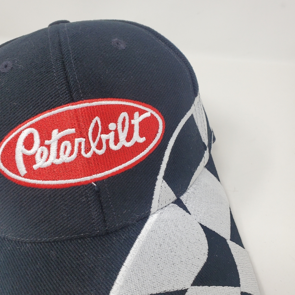 Peterbilt Black & White race checkered Ball cap - Picture 7 of 7
